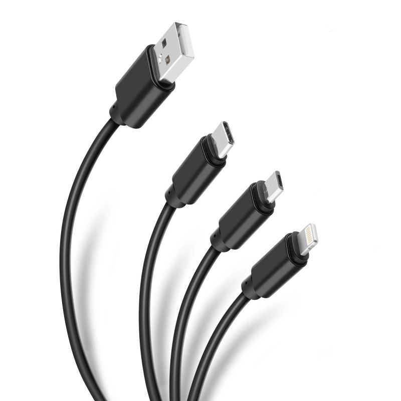 CABLE 3 IN 1 MICRO V8,TIPO C , LIGTIN CN-201