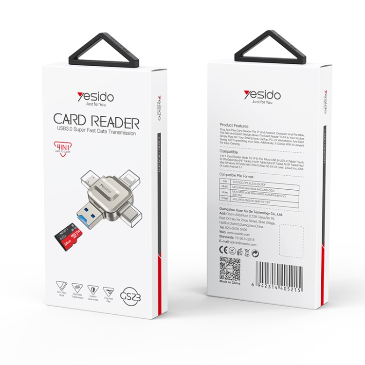 Adaptador OTG 4 EN 1 GS23 6942314405215
