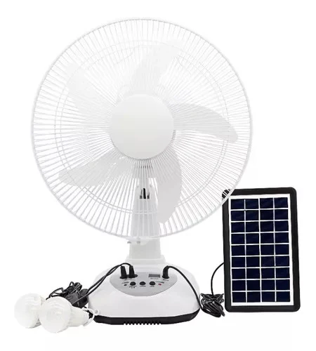Abanico 12 Pulgada Solar con 2