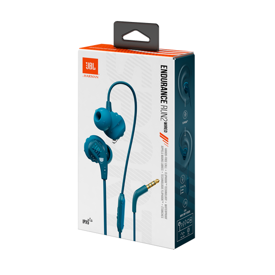 JBL Edurance Run 2 - Auriculares, Estéreo, En el Oído, Inalámbrico, Bluetooth, 20Hz - 20kHz, Azul
