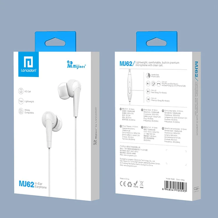 Audifono Cable Langsdom MJ62