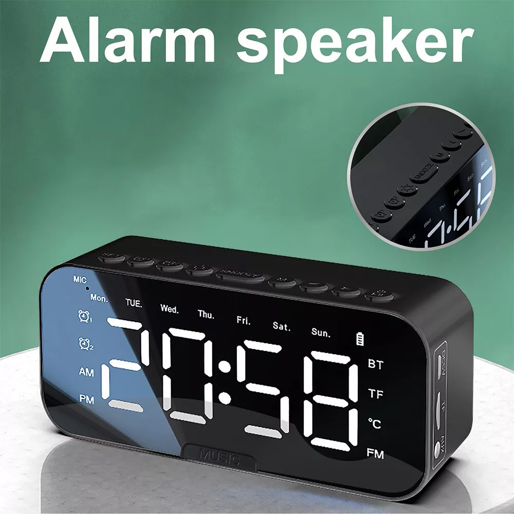 Wireless Speaker With Alarm Clock