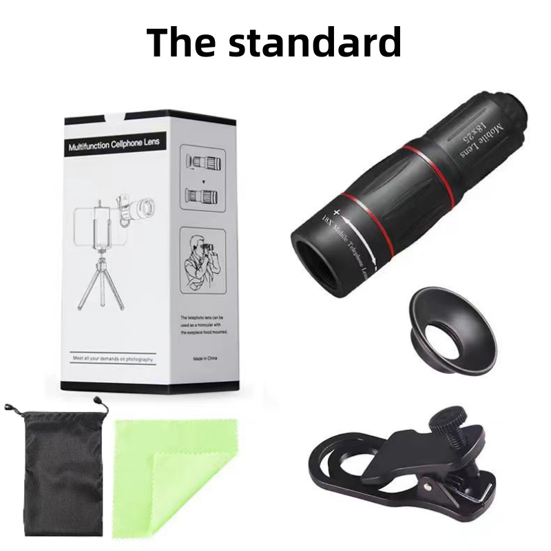 APEXEL Universal 18x25 Monocular Zoom HD Optical Mobile Phone Lens Observation Survey Telephoto Lens Mobile Phone Screen Magnifying Glass