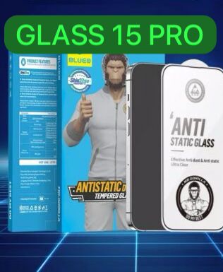  BLUEO ANTI-STATIC TEMPERED GLASS 15 PRO TRANSPARENTE 6934663736461