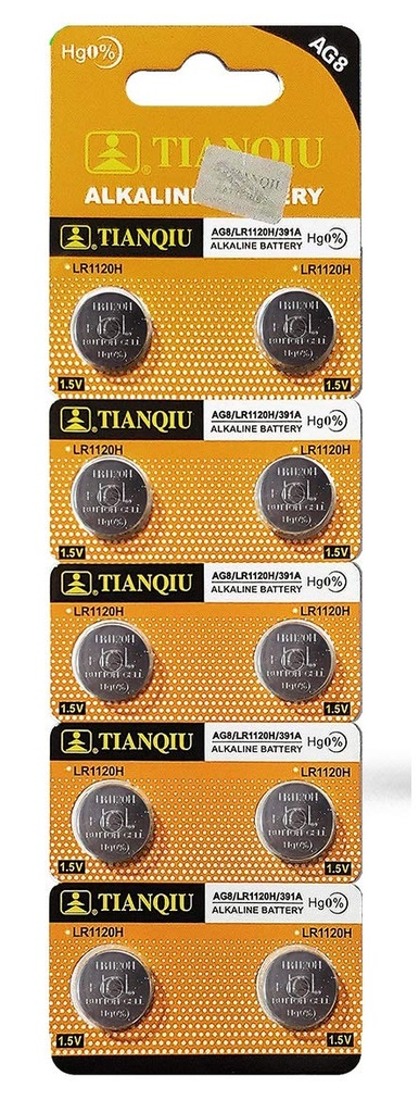 Bateria De Reloj  AG8,LR1120H,391A