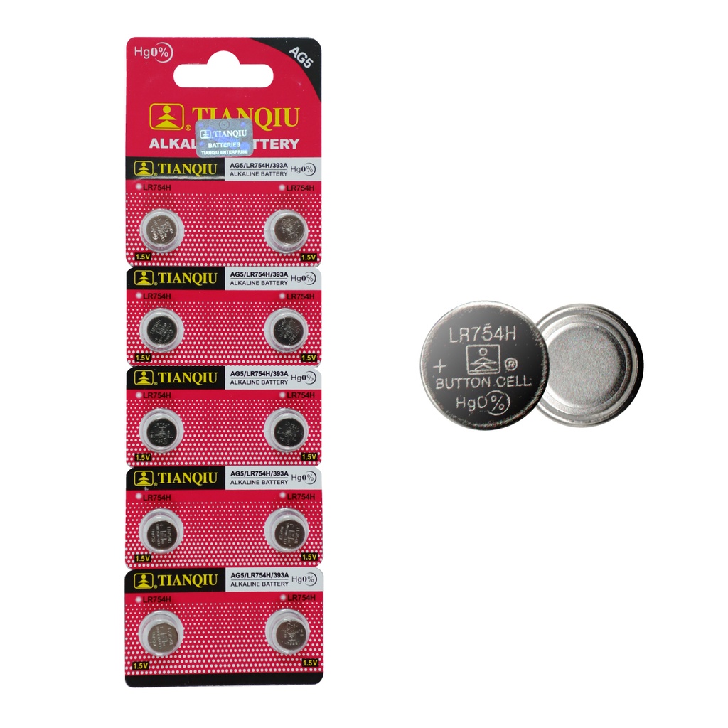 Bateria De Reloj  AG5,LR754H,393A