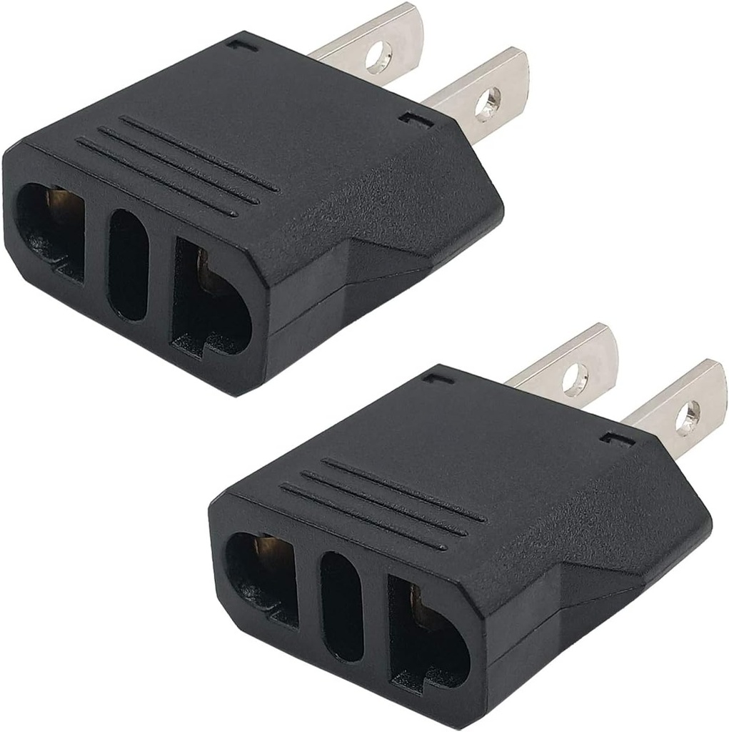 Adaptador de EU-US negro Sencillos