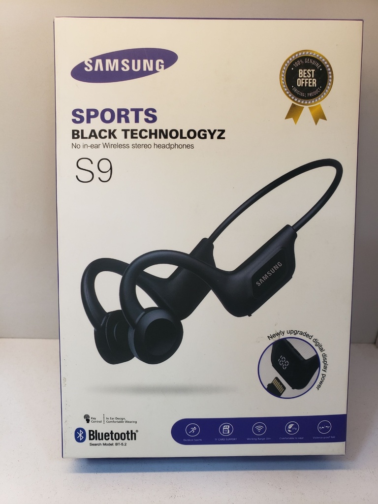 AUDIFONO SPORTS BLACK TECHNOLOGYZ S9 BLUETOOTH HW 