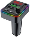 Bluetooth para coche f19 con doble USB A y conectividad USB C individual