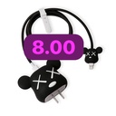 Protector Cargador Cubierta de Cabeza Cable Accesorio 8.00